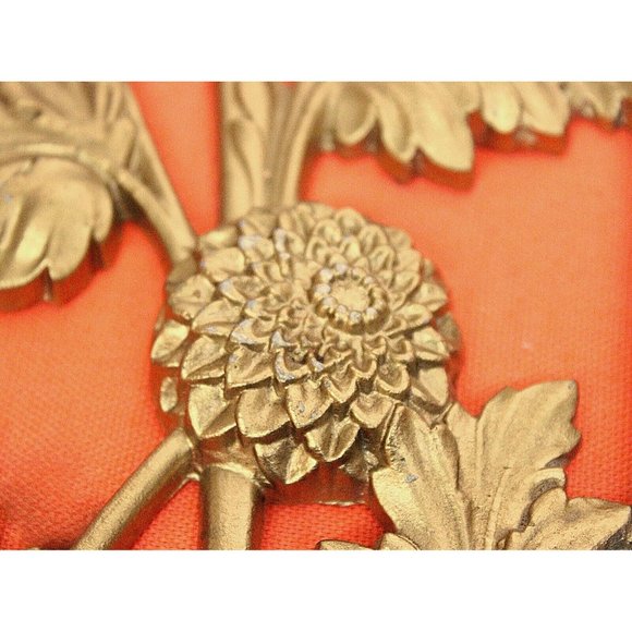 Vtg Midwest 4 Seasons Metal Set Wall Decor Plaque Metal Dogwood Rose Holly Flowe - Picture 15 of 15